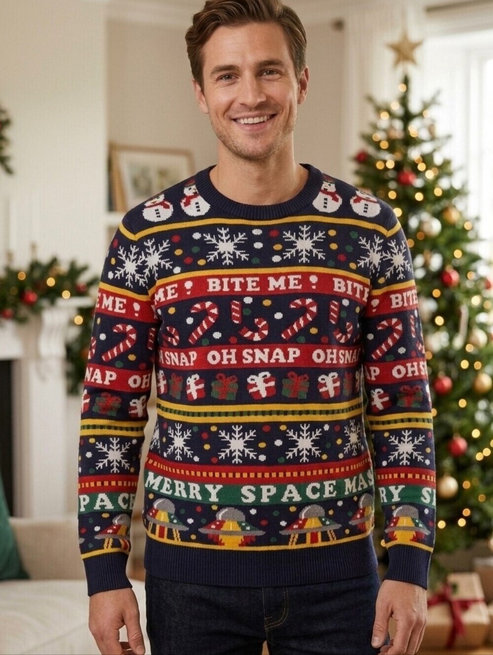 DIVIDED H&M Christmas Sweater, Size XS